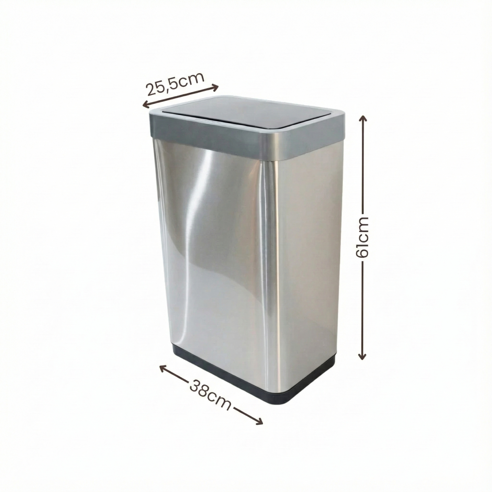 Lixeira Automática 50 Litros Inox Com Sensor