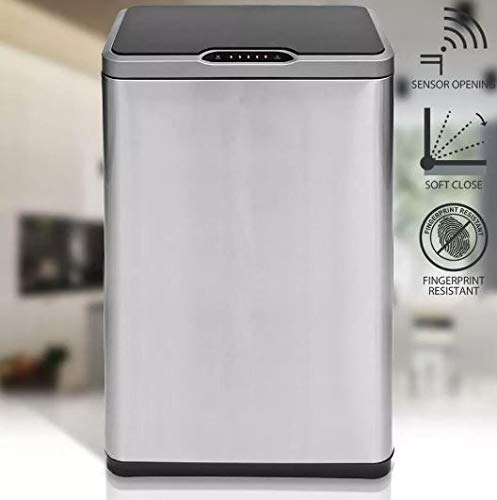 Lixeira Automática 50 Litros Inox Com Sensor